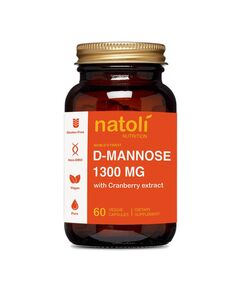 Natoli D-mannose 1300mg 60 capsules